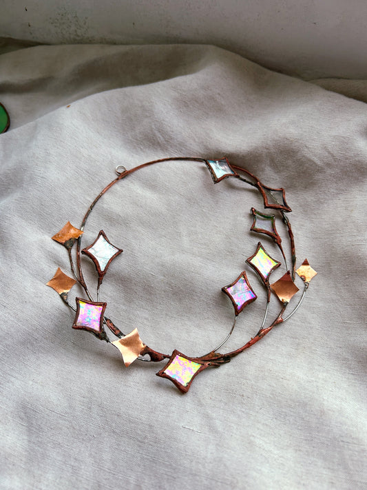 Stained Glass Celestial Wreath