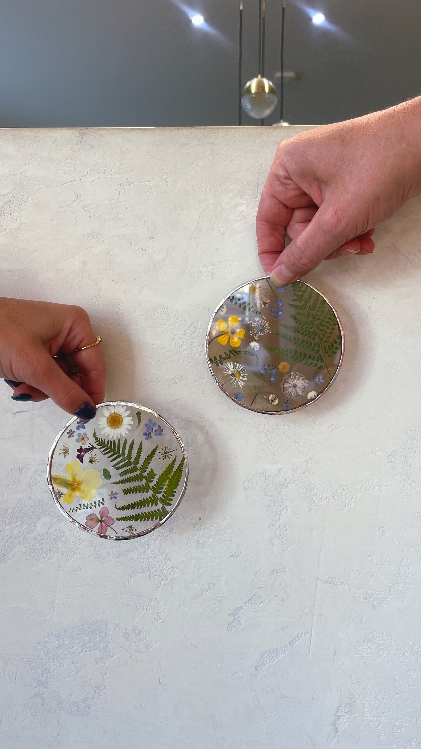 October Flower Framing Stained Glass Workshop at Rebecca Furze Shop - Totnes