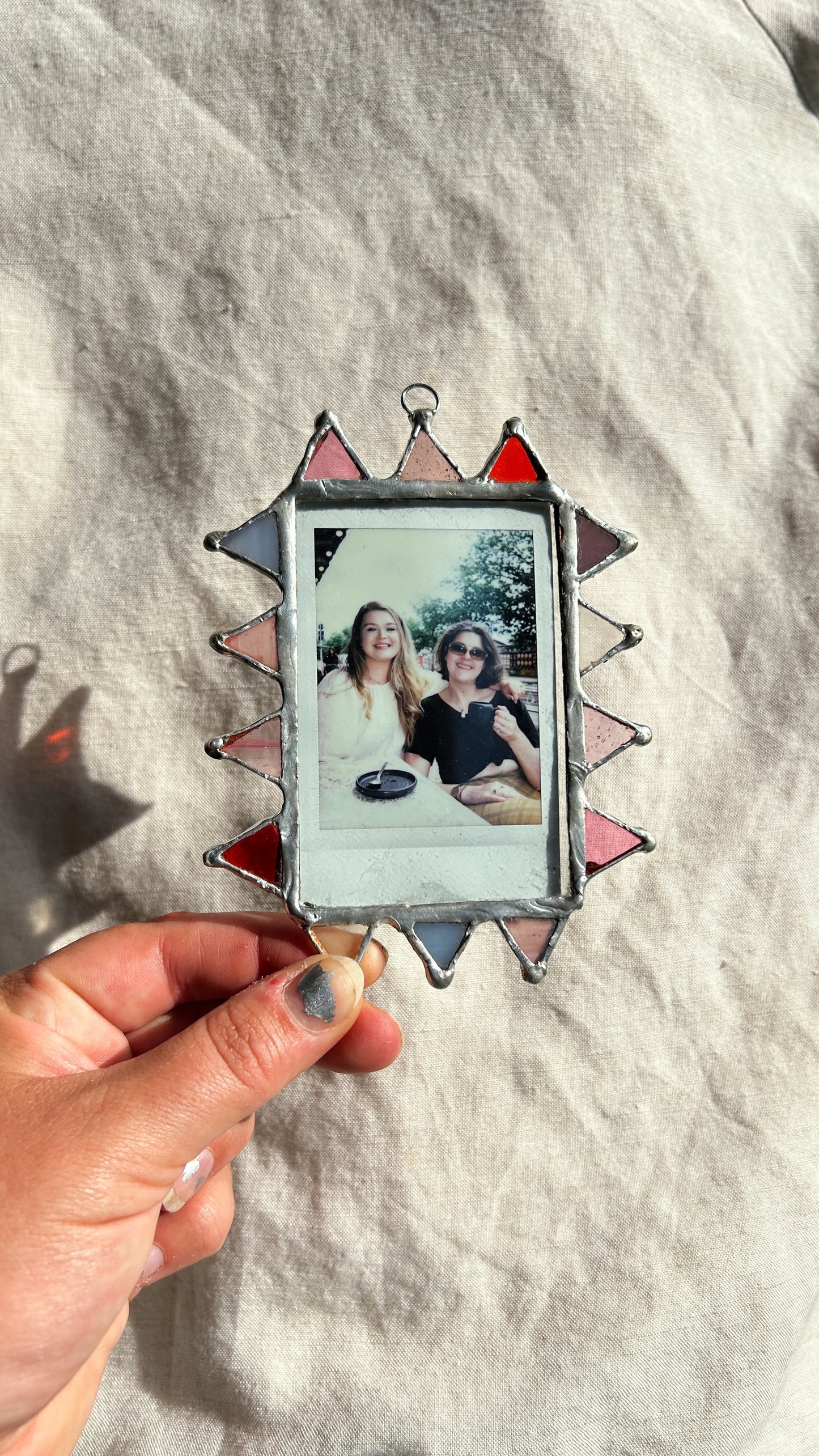 Jester Pointed Polaroid Frame Pink Blue Orange
