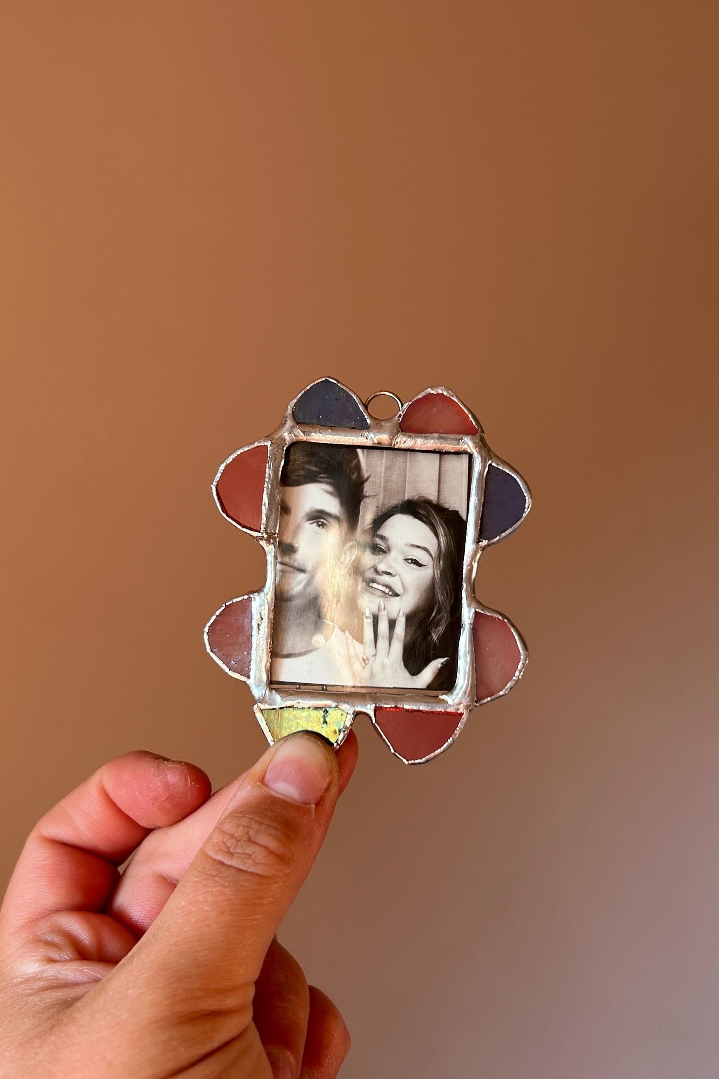 MINI Scallop Frame Pink and Blue