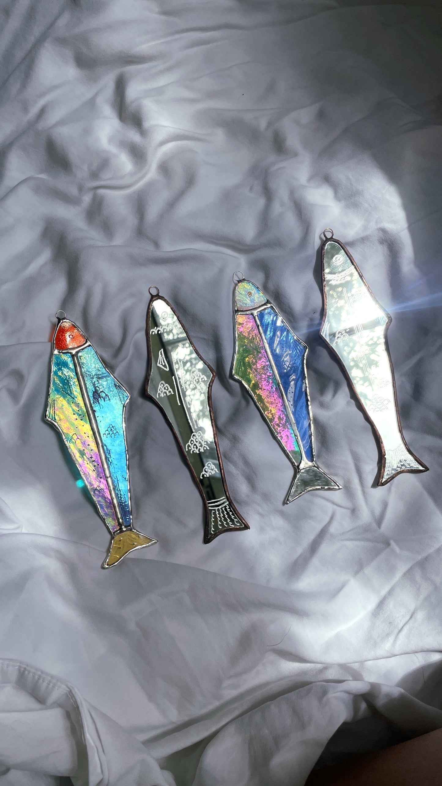 Stained Glass Iridescent Fish