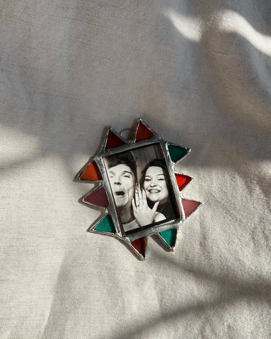 MINI Pointed Polaroid Frame Teal Amber Pink Red