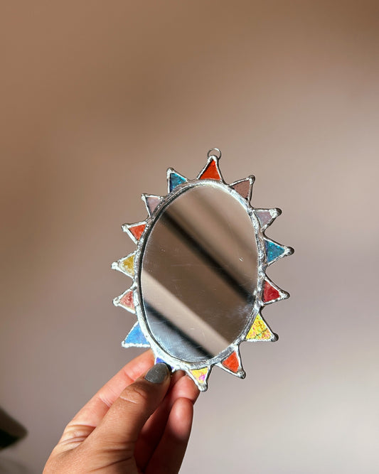 Pointed Oval Mirror Small