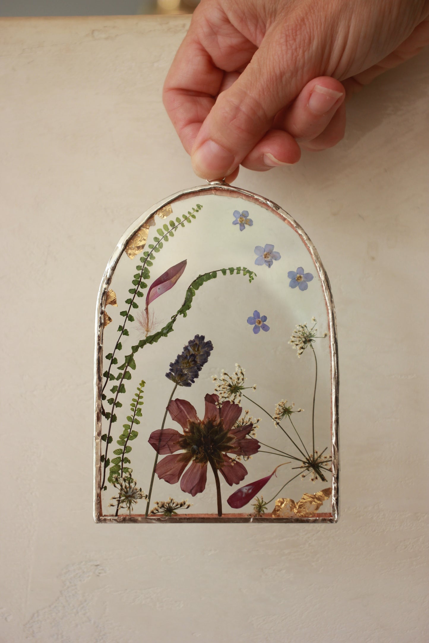 October Flower Framing Stained Glass Workshop at Rebecca Furze Shop - Totnes