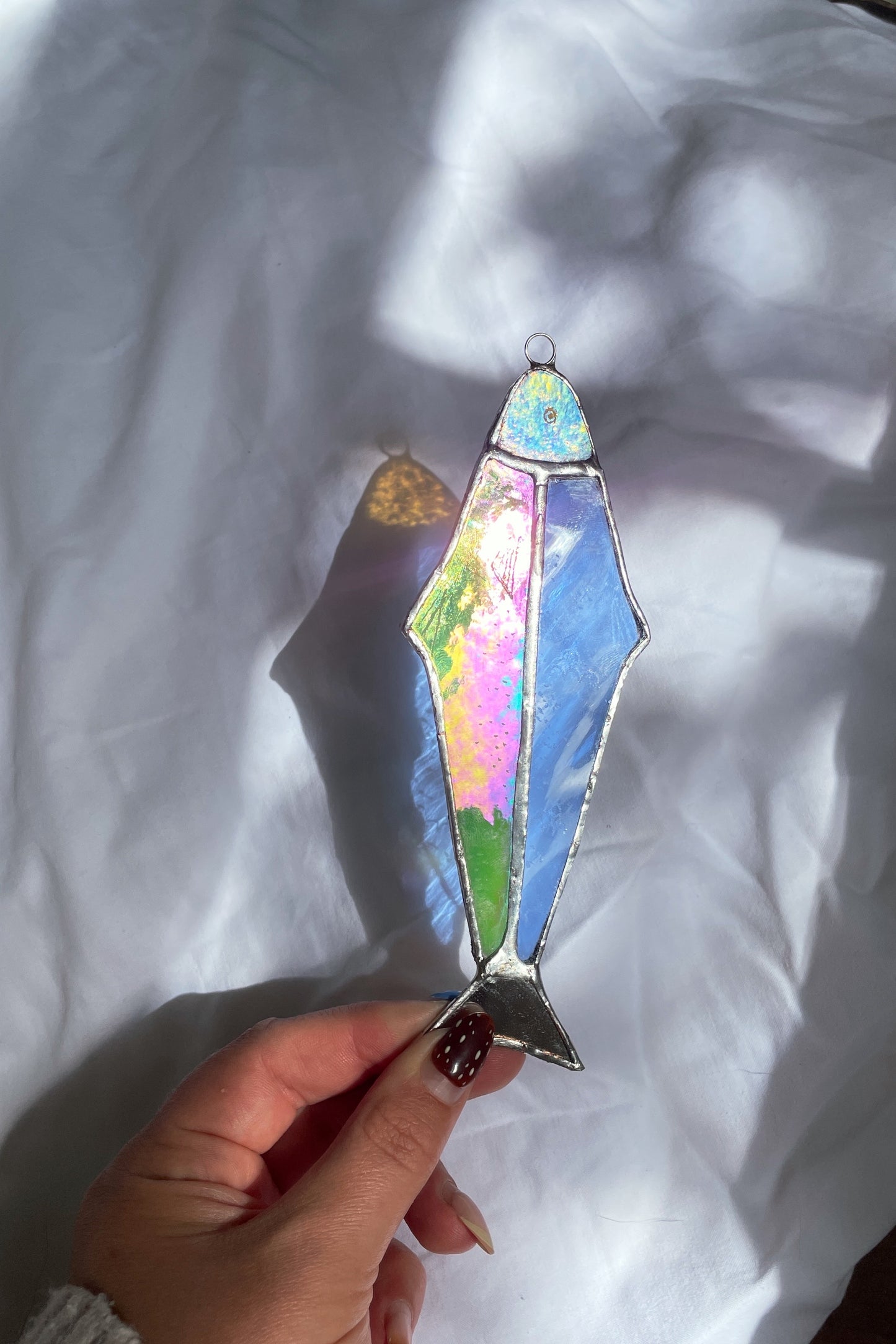 Stained Glass Iridescent Fish