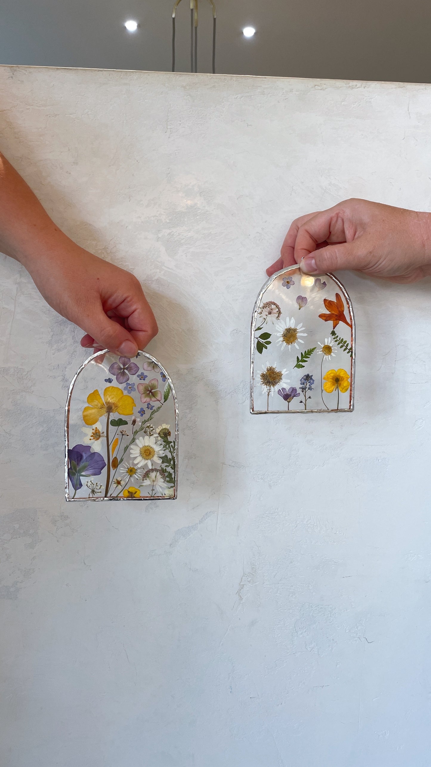 October Flower Framing Stained Glass Workshop at Rebecca Furze Shop - Totnes