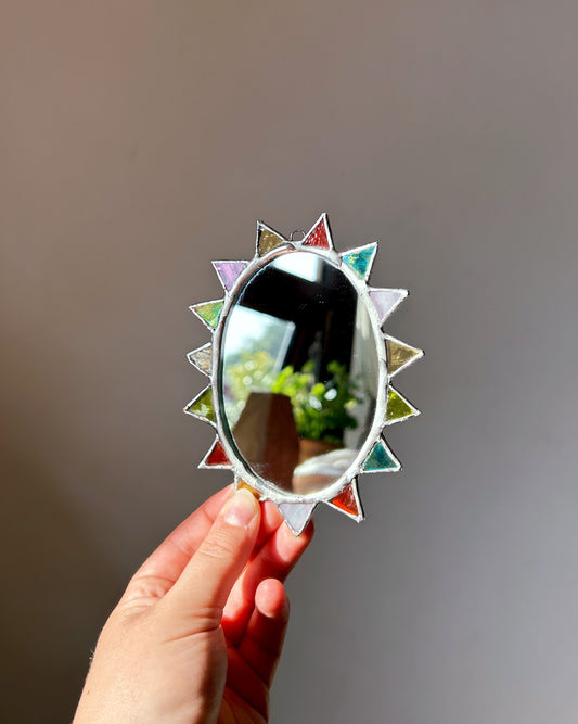 Pointed Oval Mirror Small