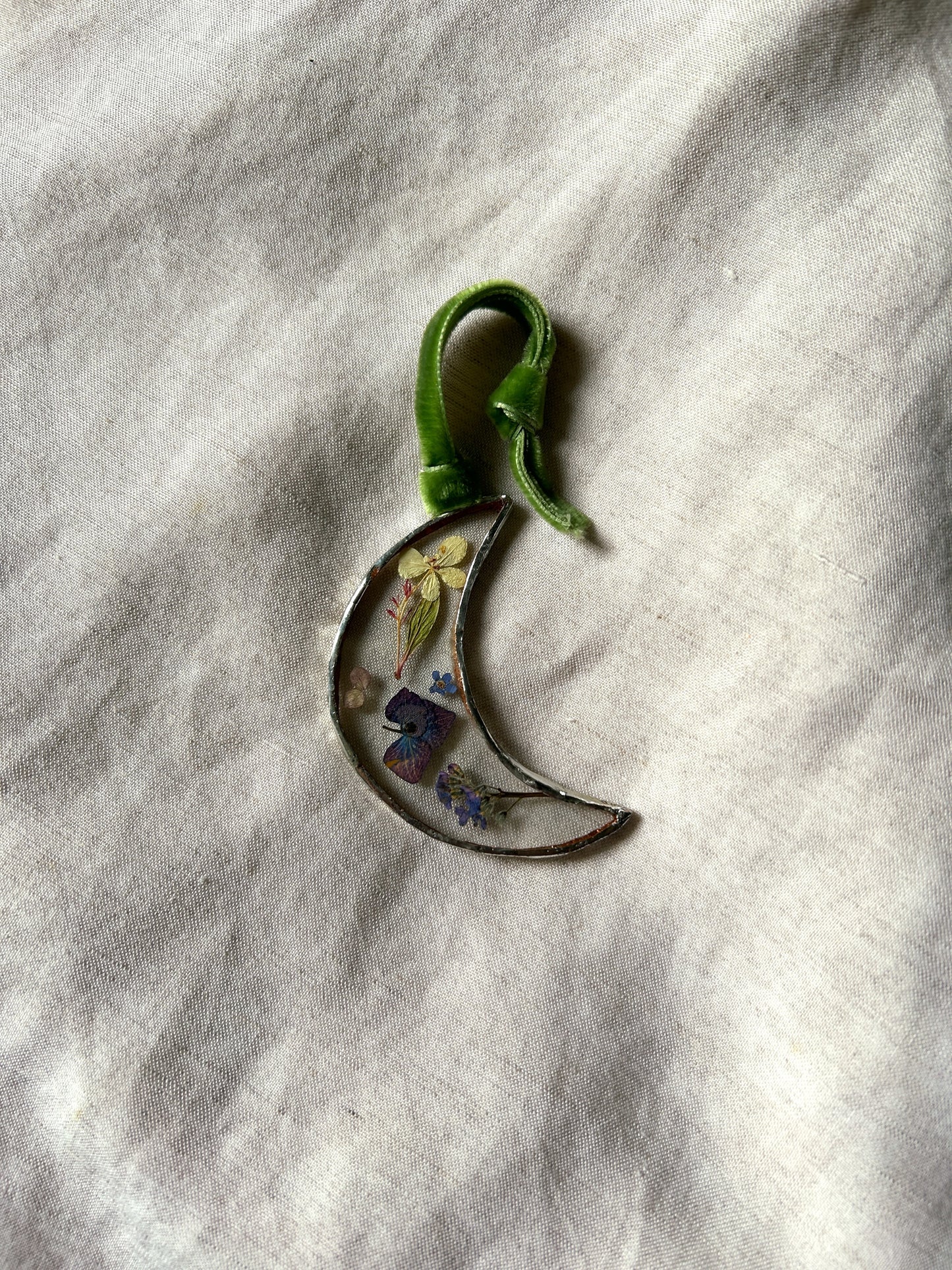 Pressed Flower Moon Glass Frame