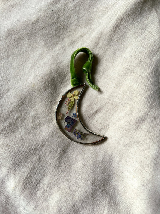 Pressed Flower Moon Glass Frame