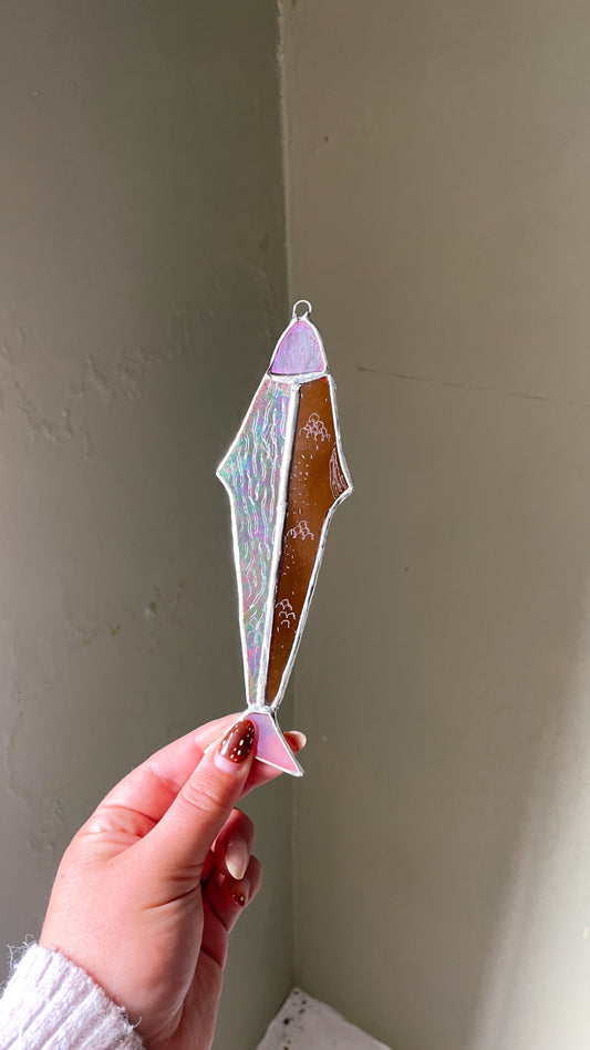 Stained Glass Iridescent Fish