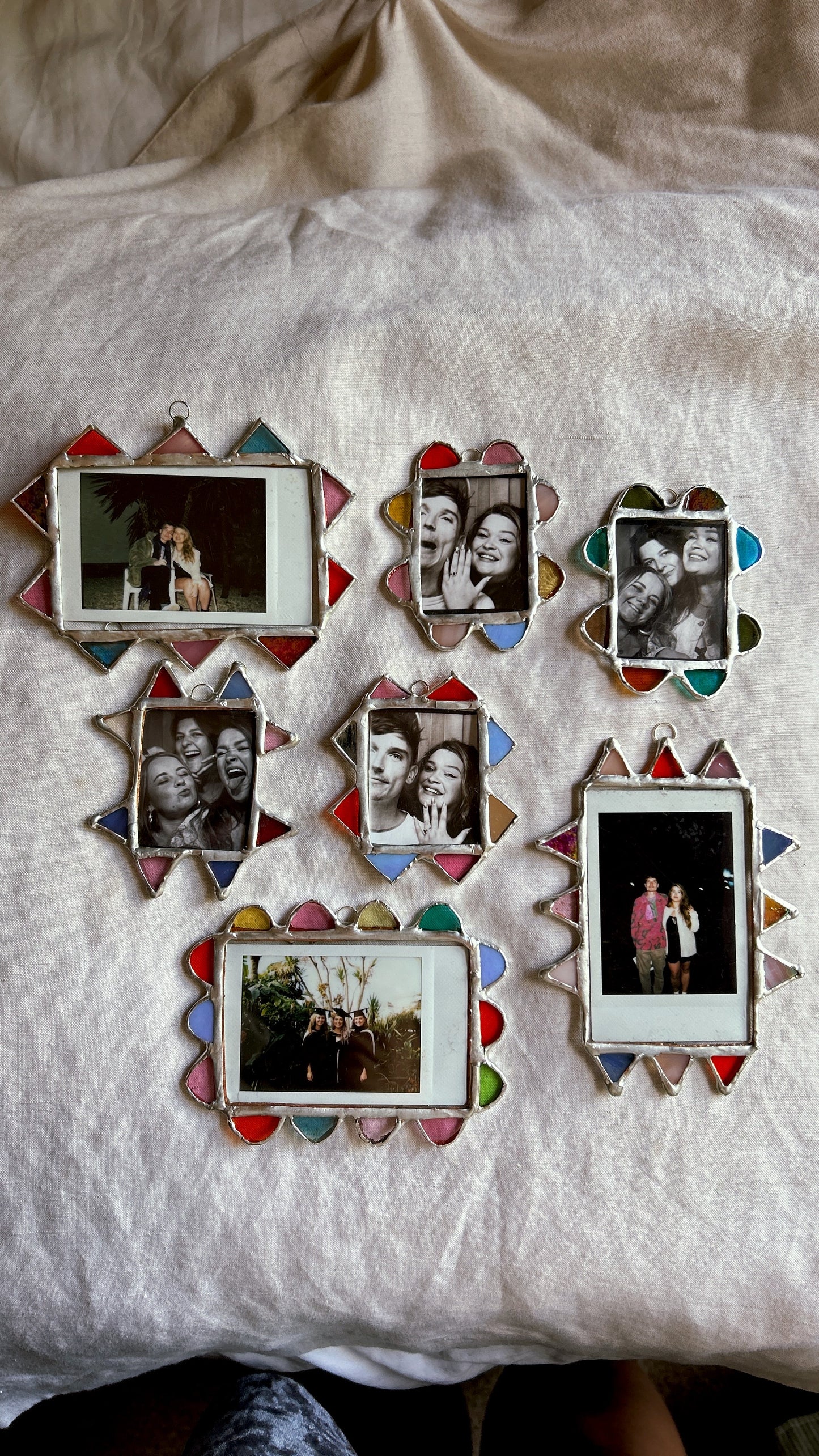 Jester Polaroid Frame Blue Pink Orange