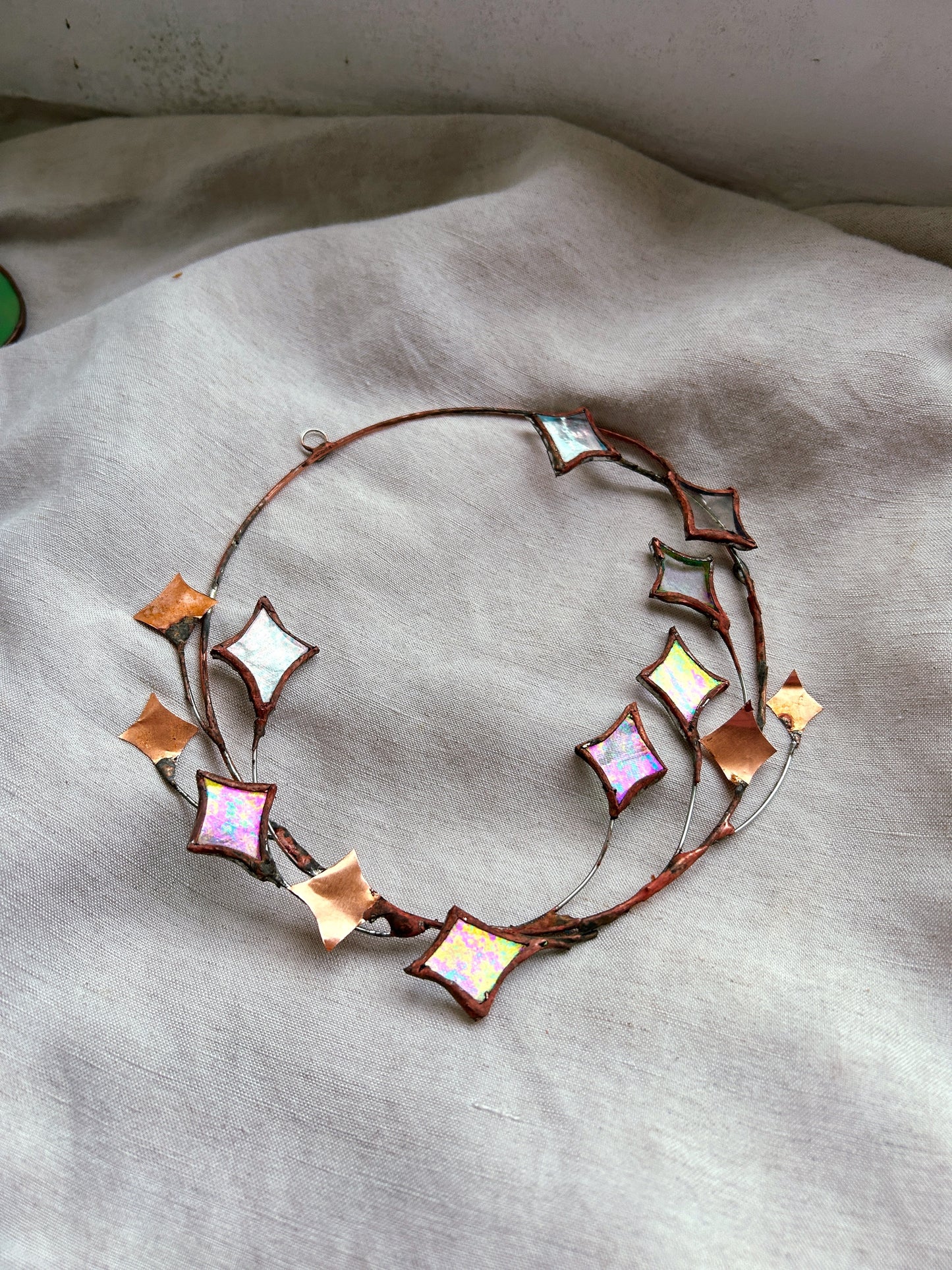 Stained Glass Celestial Wreath