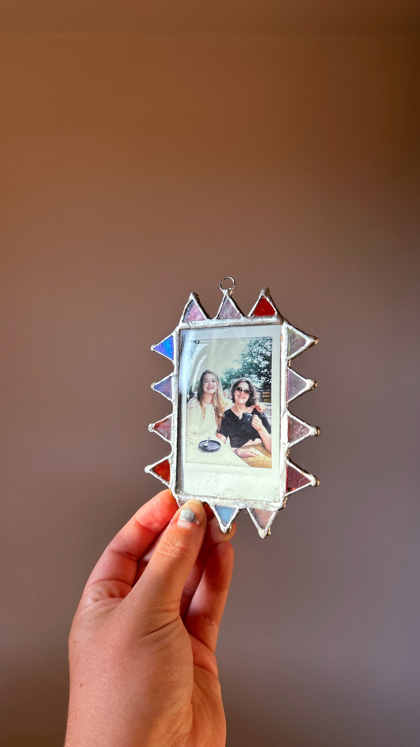 Jester Pointed Polaroid Frame Pink Blue Orange