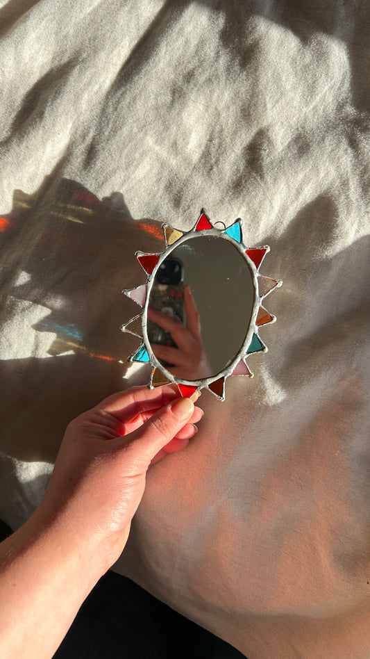 Pointed Oval Mirror Small