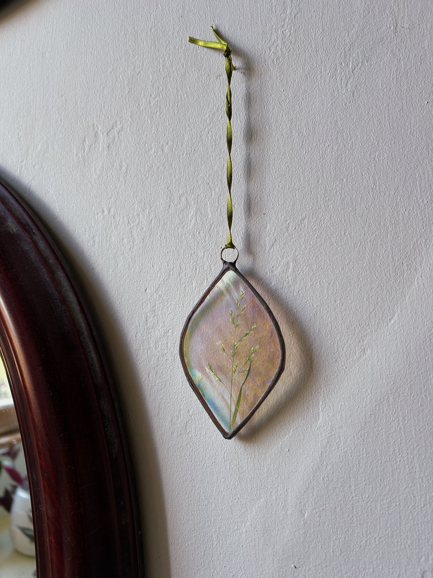 Pressed Flower Christmas Ornament Glass Frame