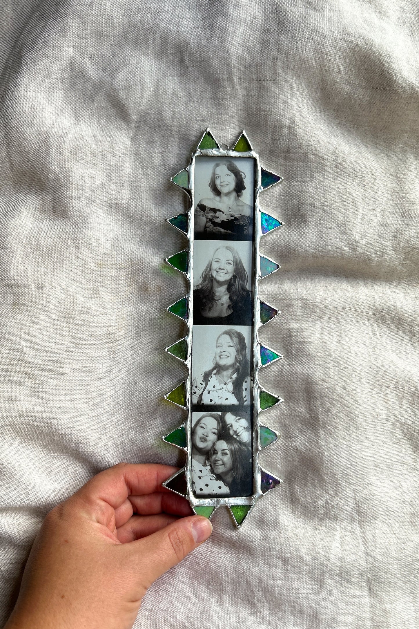 Spike Photobooth Stained Glass Frame Greens