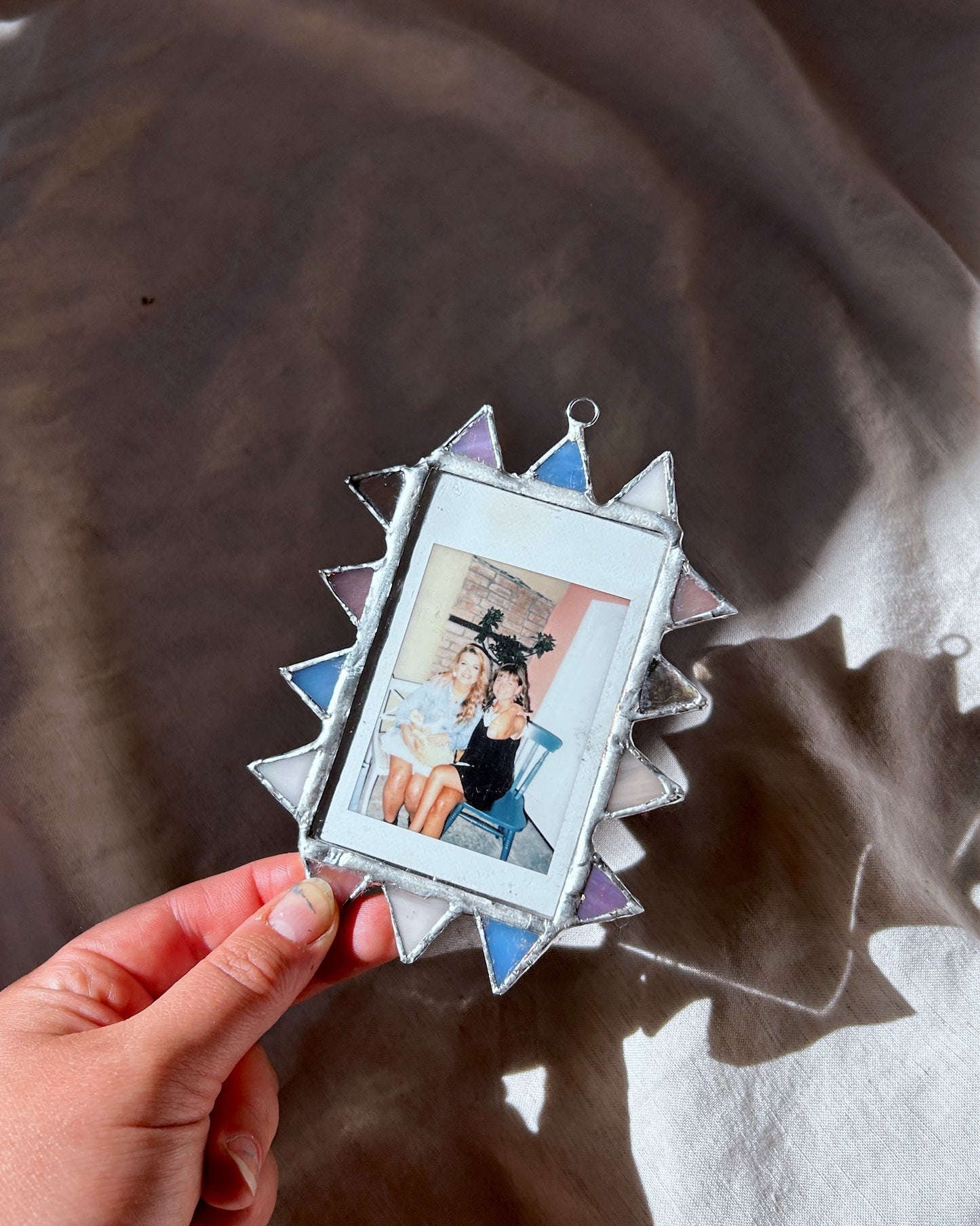 Spike Polaroid Frame Blue Pink Beige