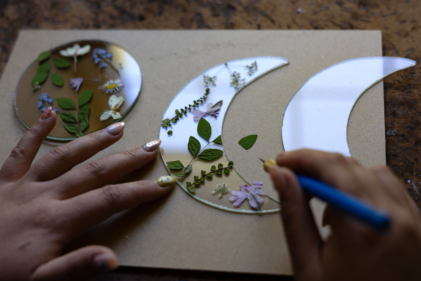 June Flower Framing Stained Glass Workshop at Rebecca Furze Shop - Totnes