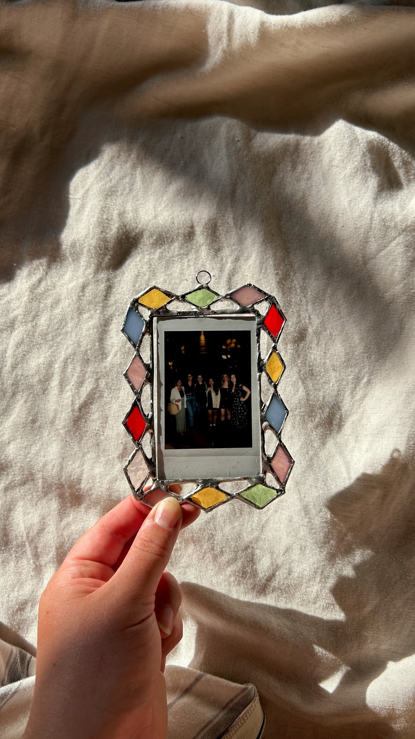 Harlequin Polaroid Frame Red Green Yellow Blue