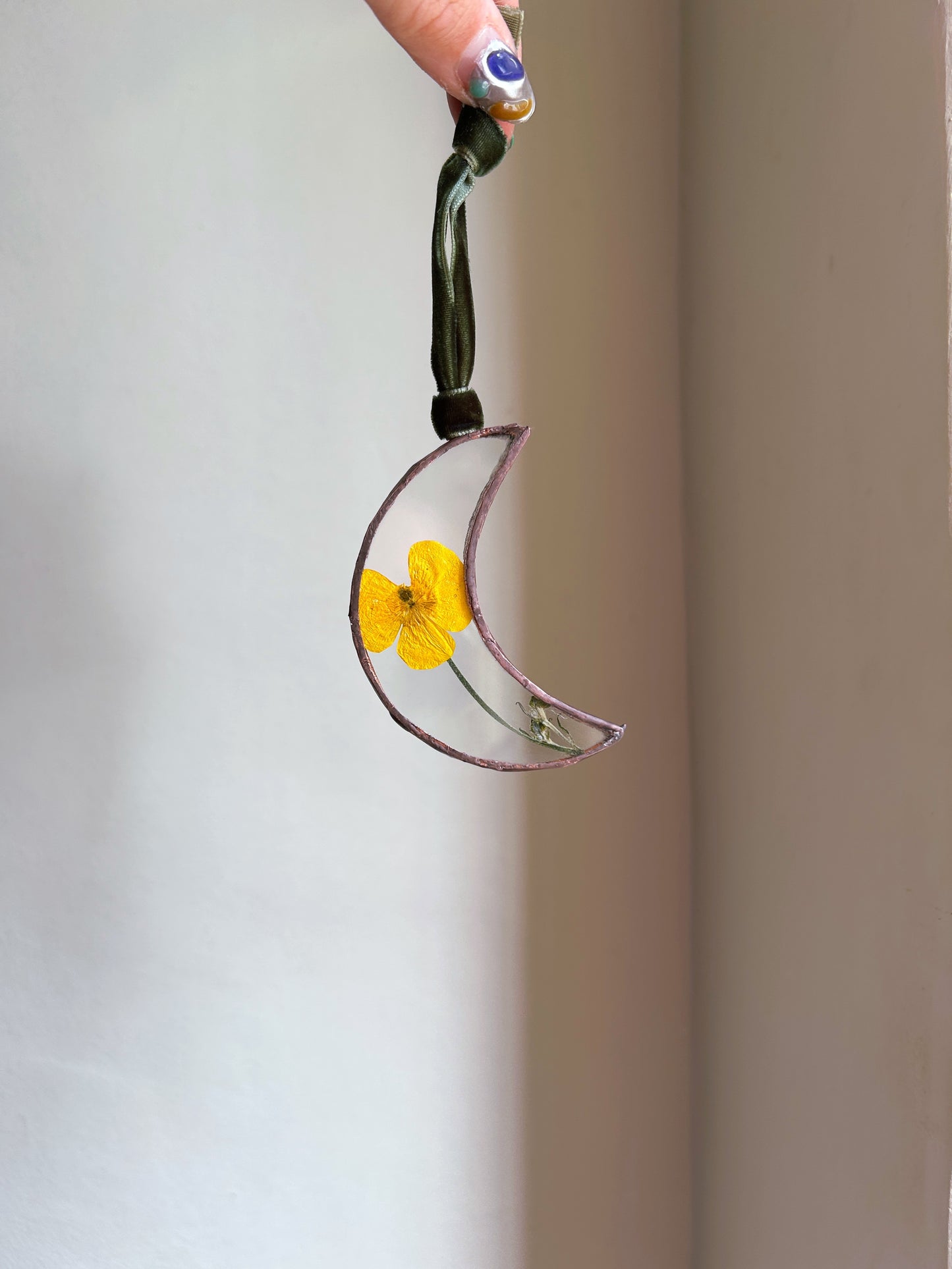 Buttercup Flower Moon Glass Frame