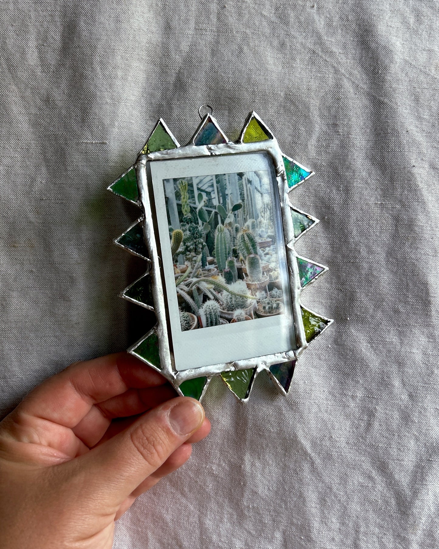Spiked Polaroid Frame All Green