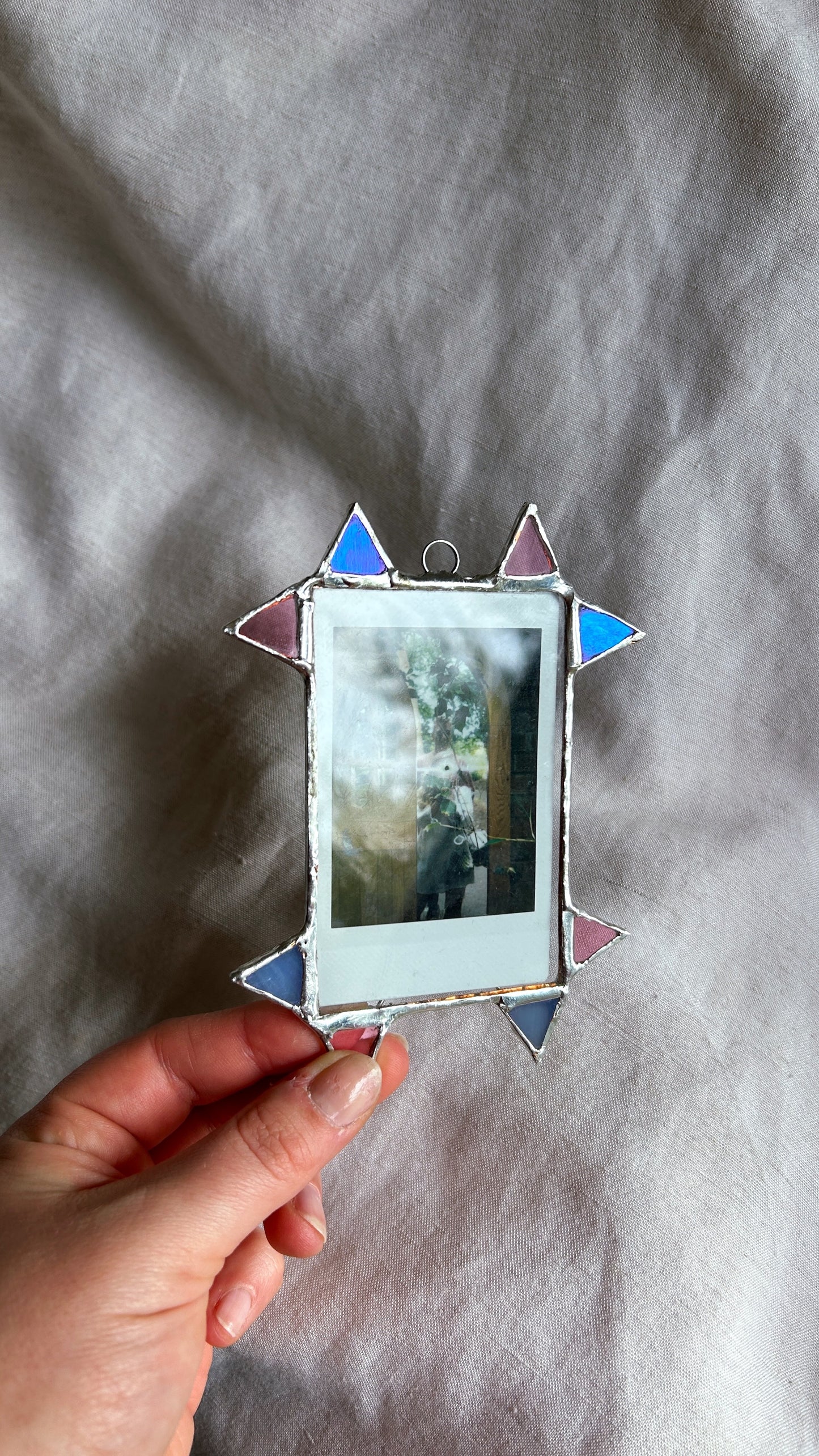 Pointed Polaroid Frame Pink, Blue