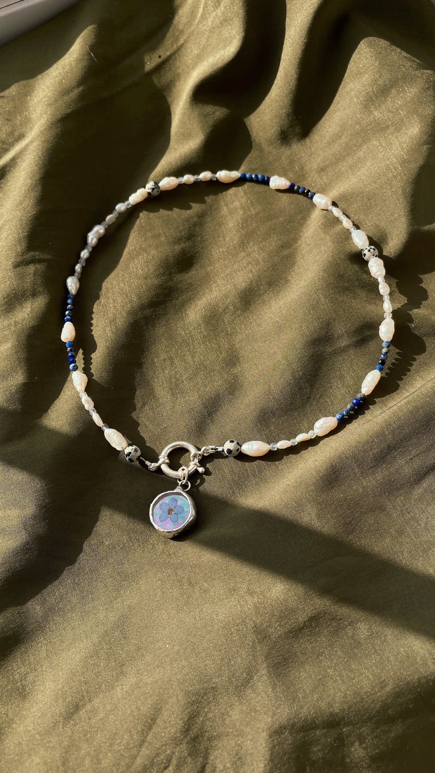 Sterling Silver Forget Me Not Necklace