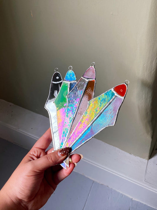 Stained Glass Iridescent Fish