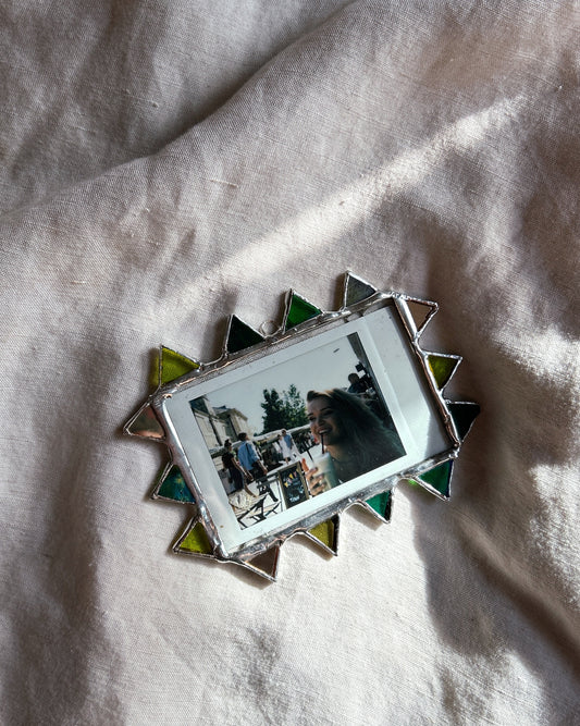 Spiked Polaroid Frame Green