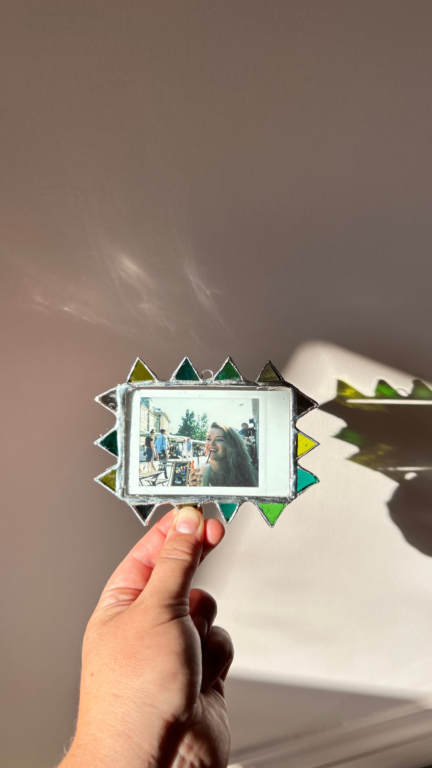 Spiked Polaroid Frame Green