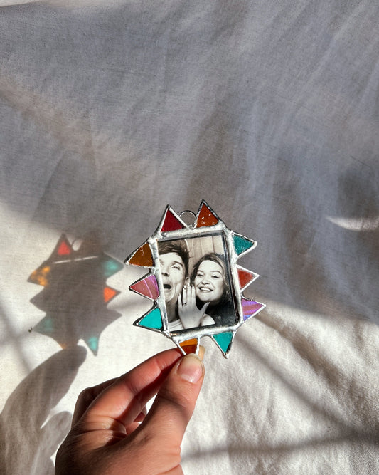 MINI Pointed Polaroid Frame Teal Amber Pink Red