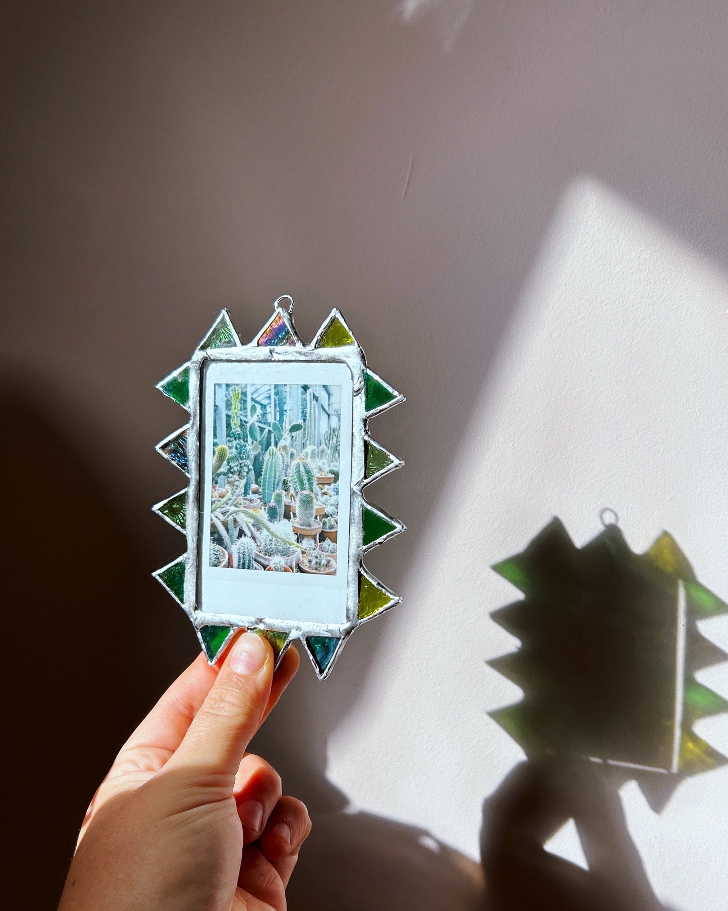 Spiked Polaroid Frame All Green