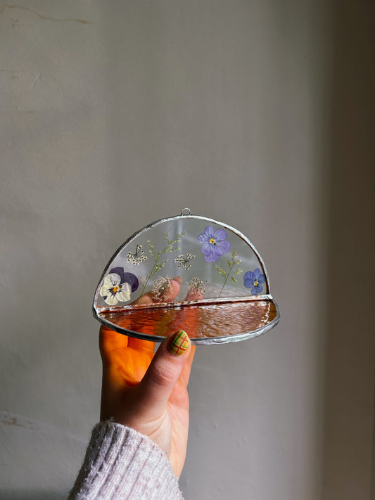 Stained Glass Pressed Flower