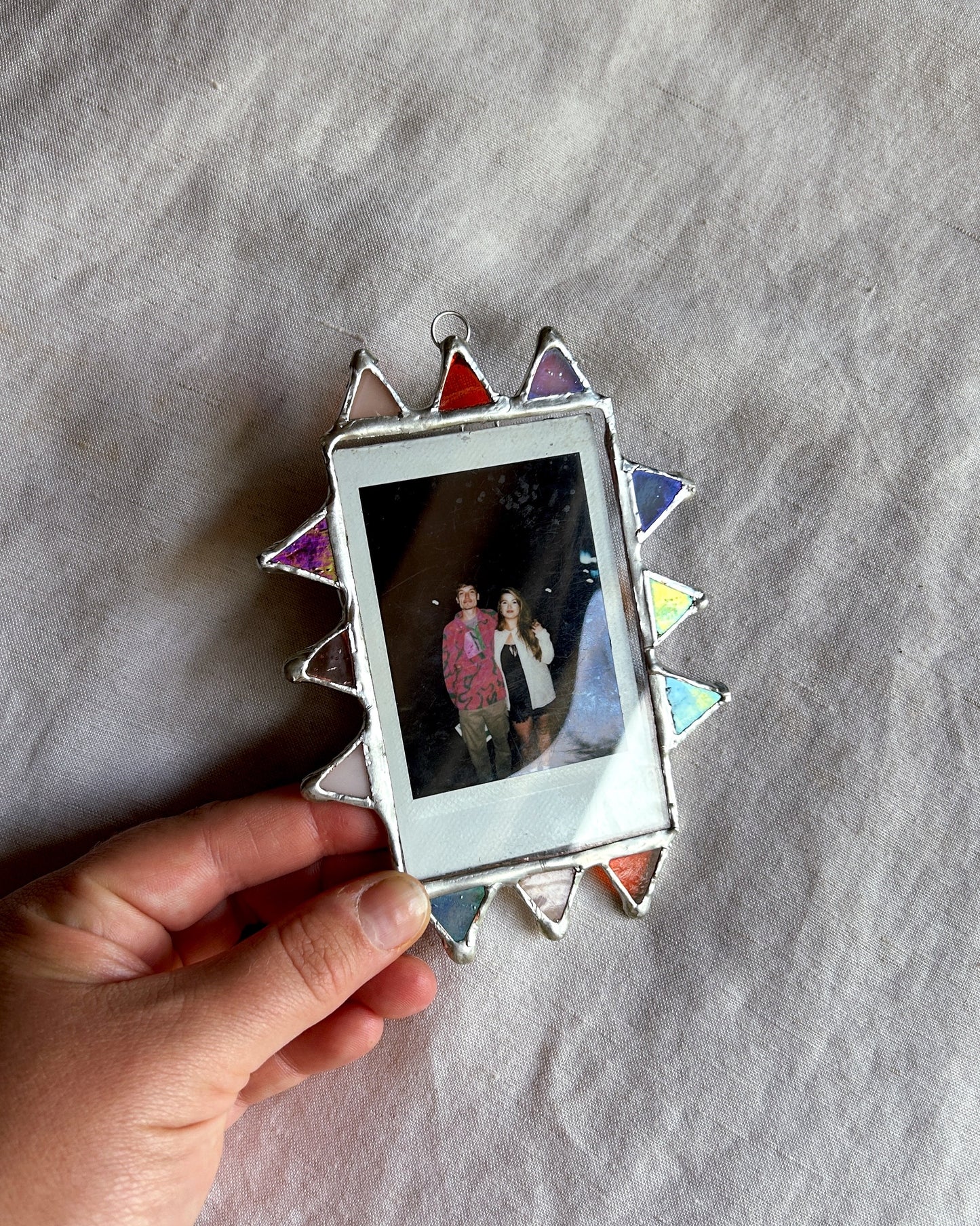 Jester Polaroid Frame Blue Pink Orange