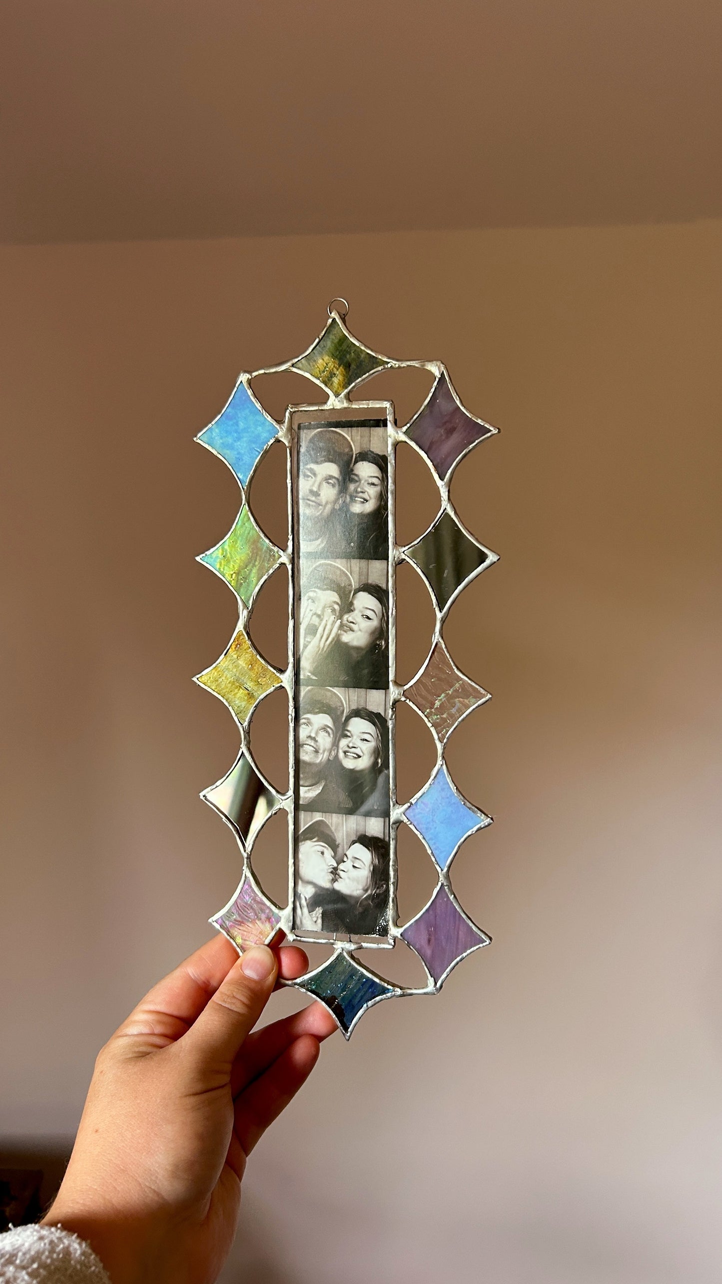 Our Stars Aligned Photobooth Stained Glass Frame Blue Pink Teal (please read below)
