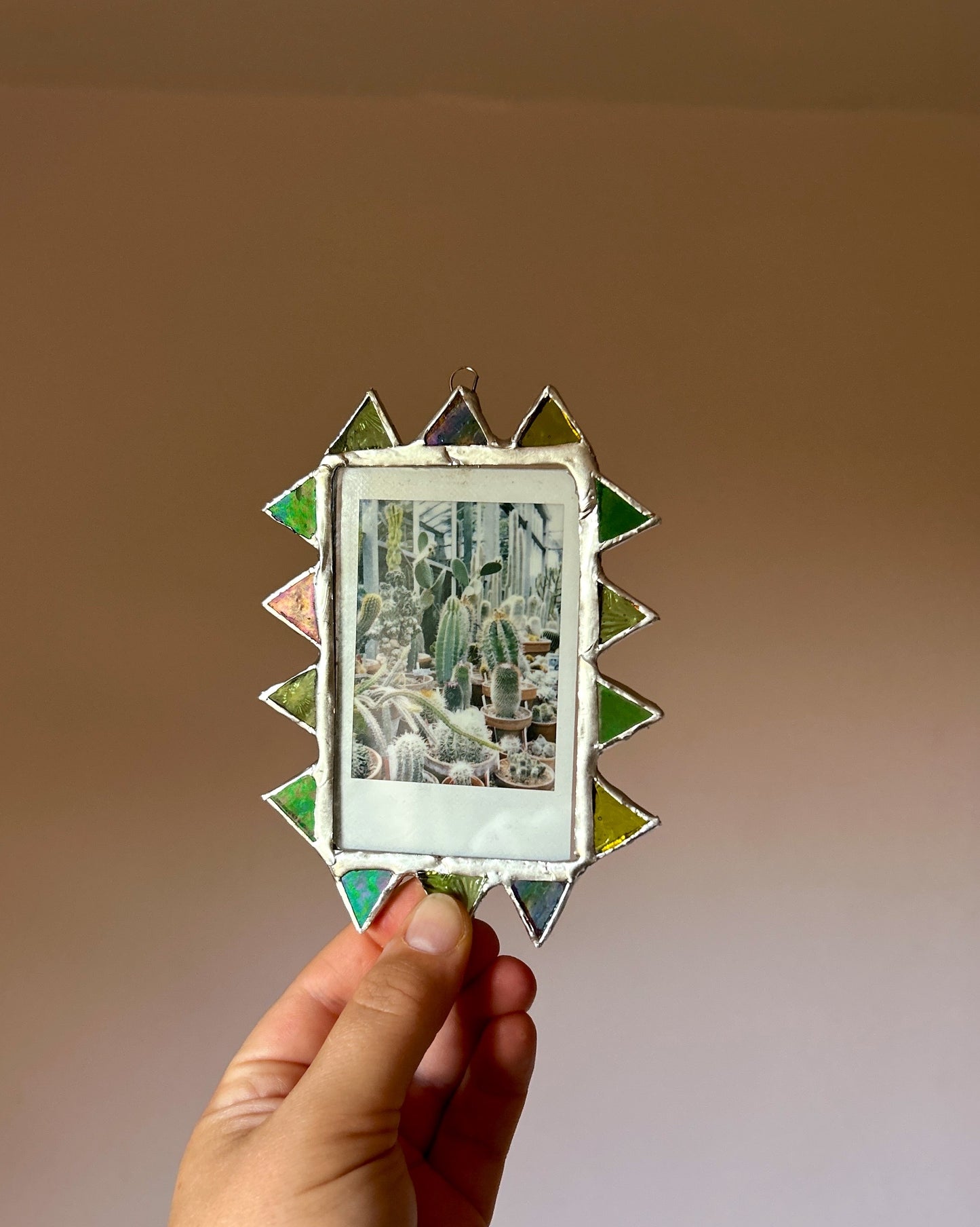 Spiked Polaroid Frame All Green