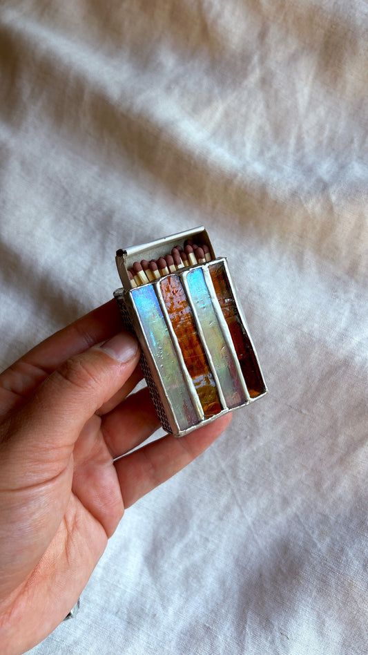 Striped Checkered Mini Matchbox Sleeve- UK ONLY