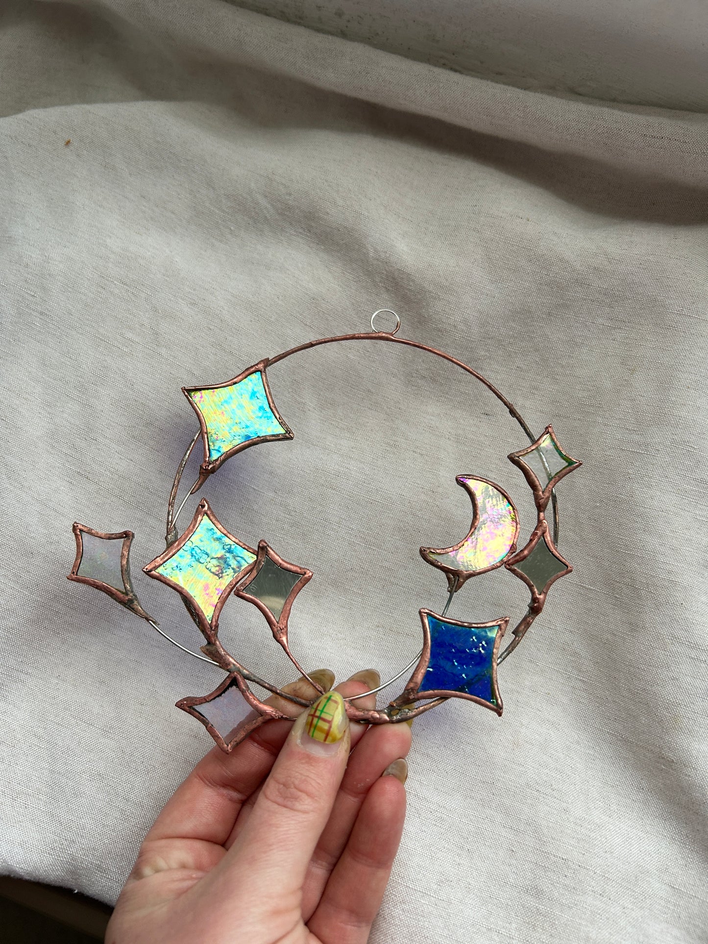 Stained Glass Celestial Wreath