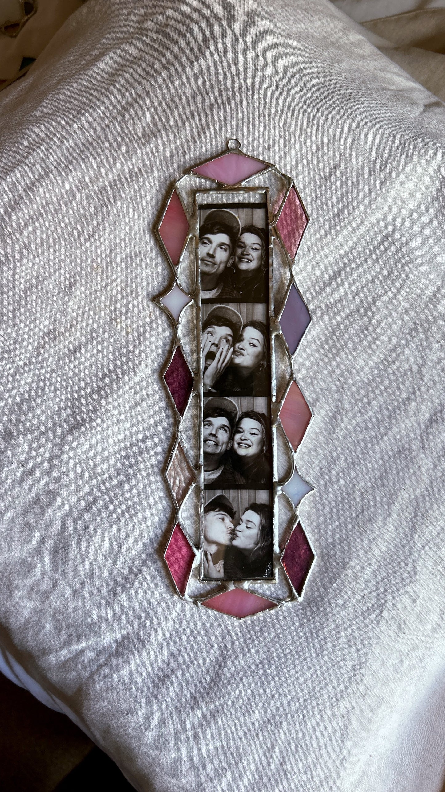 Art Deco Star Photobooth Stained Glass Frame Pinks (please read below)