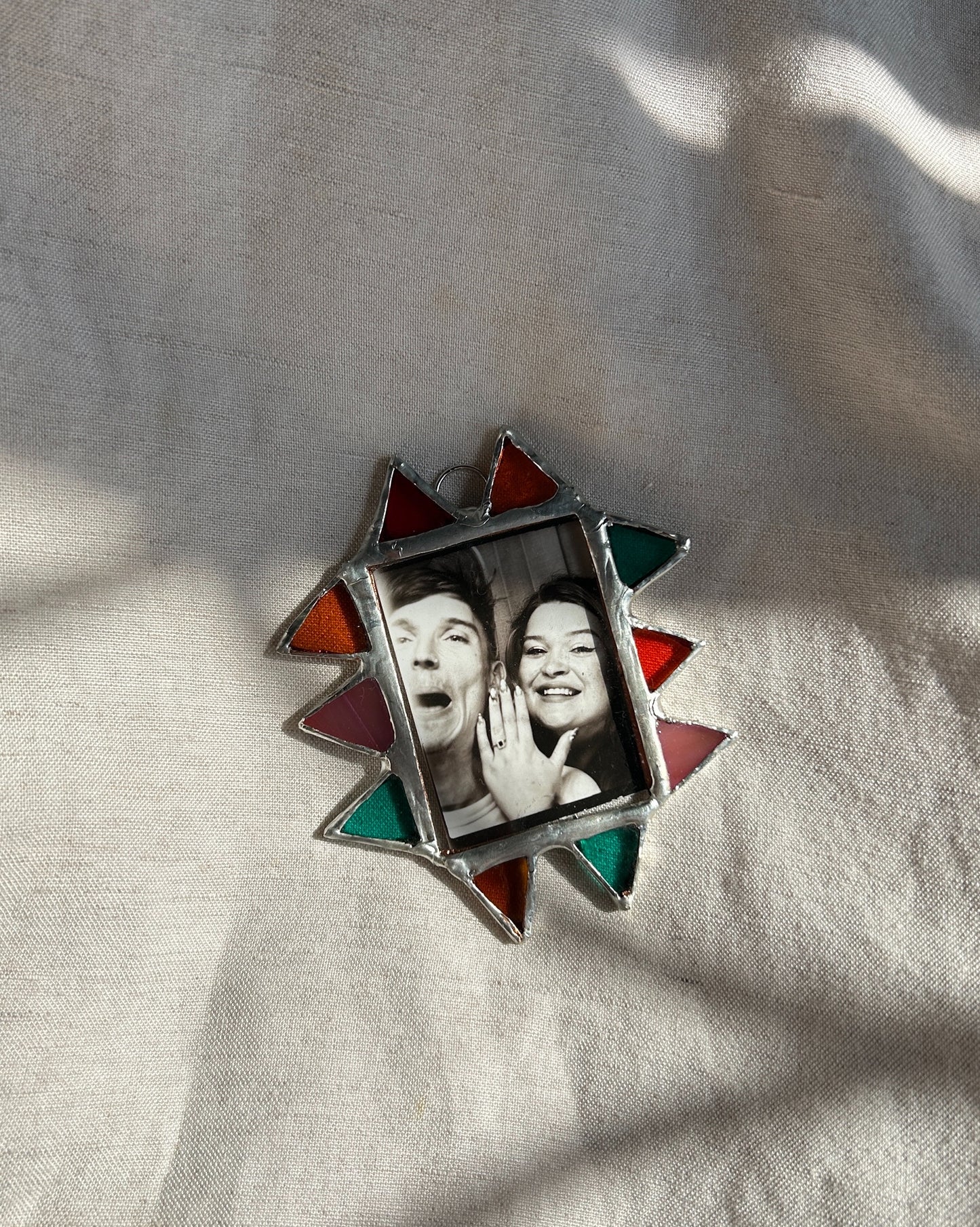 MINI Pointed Polaroid Frame Teal Amber Pink Red