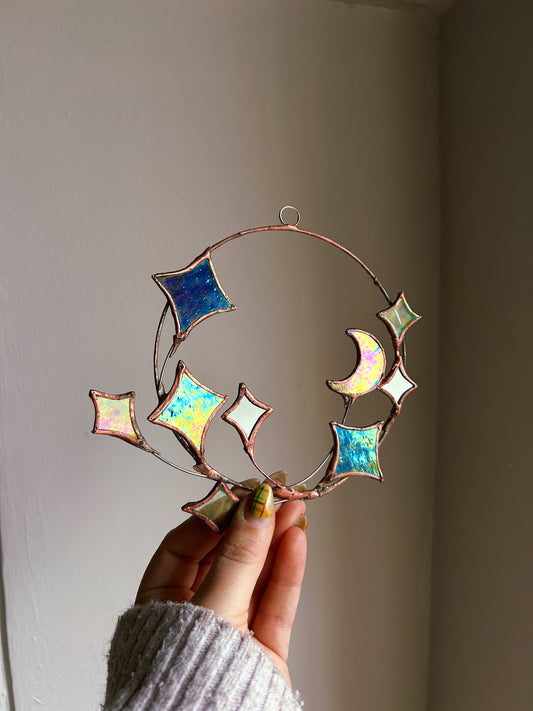 Stained Glass Celestial Wreath