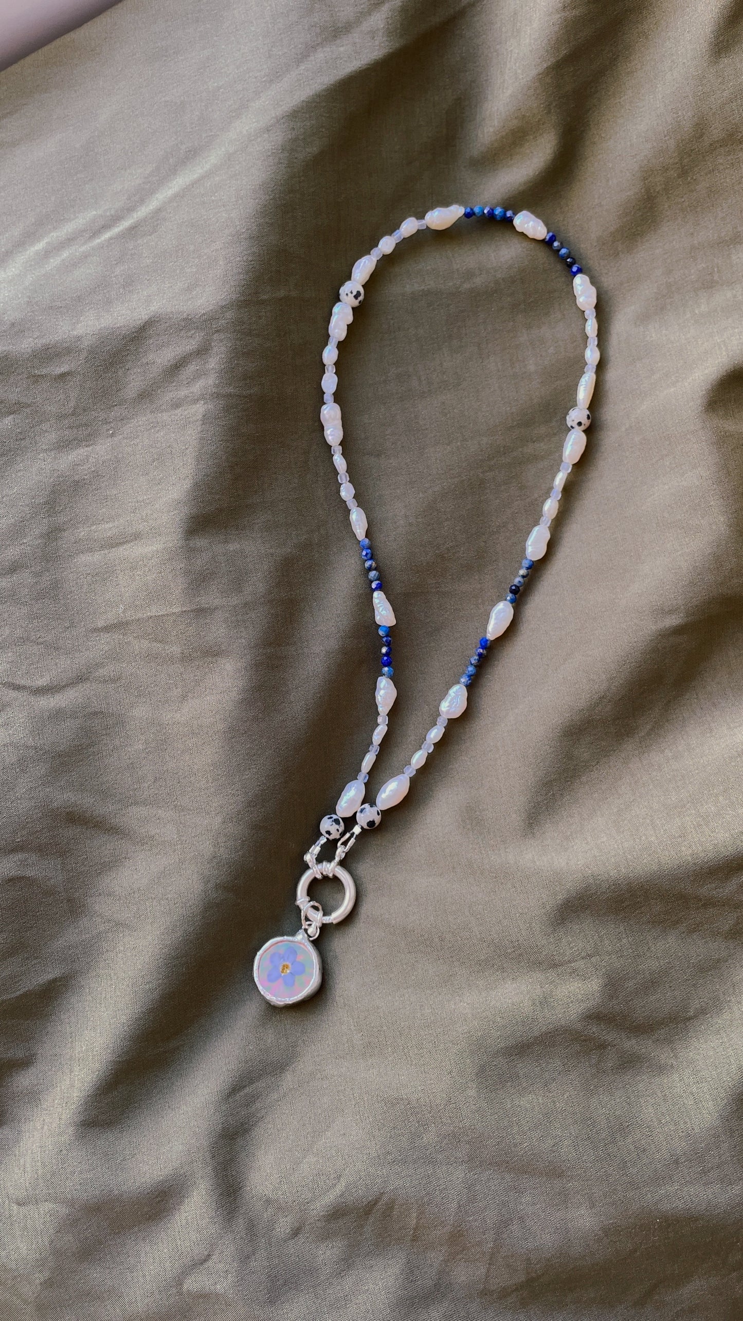 Sterling Silver Forget Me Not Necklace
