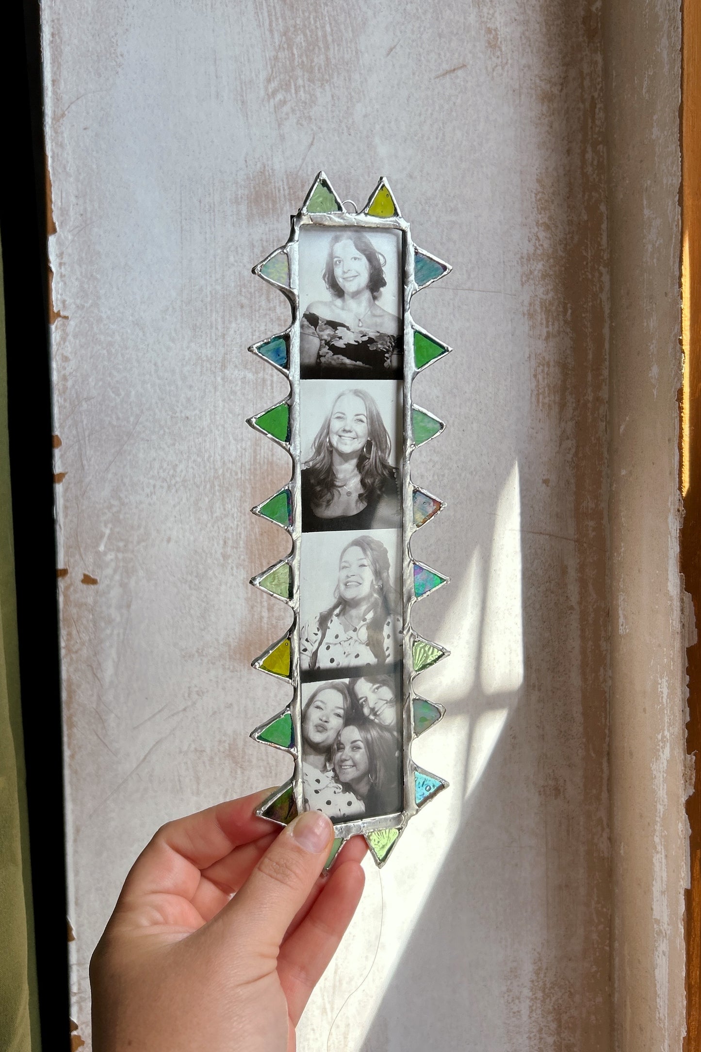 Spike Photobooth Stained Glass Frame Greens