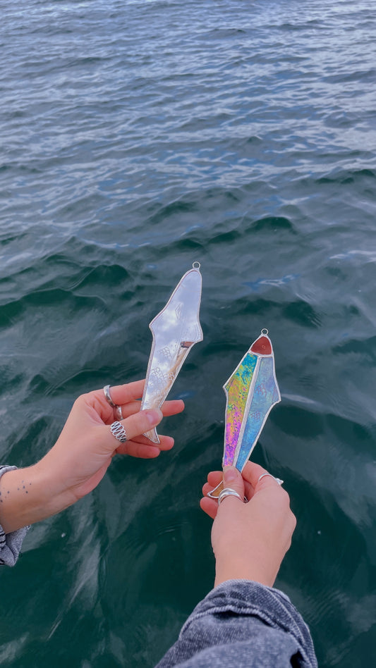Stained Glass Iridescent Fish