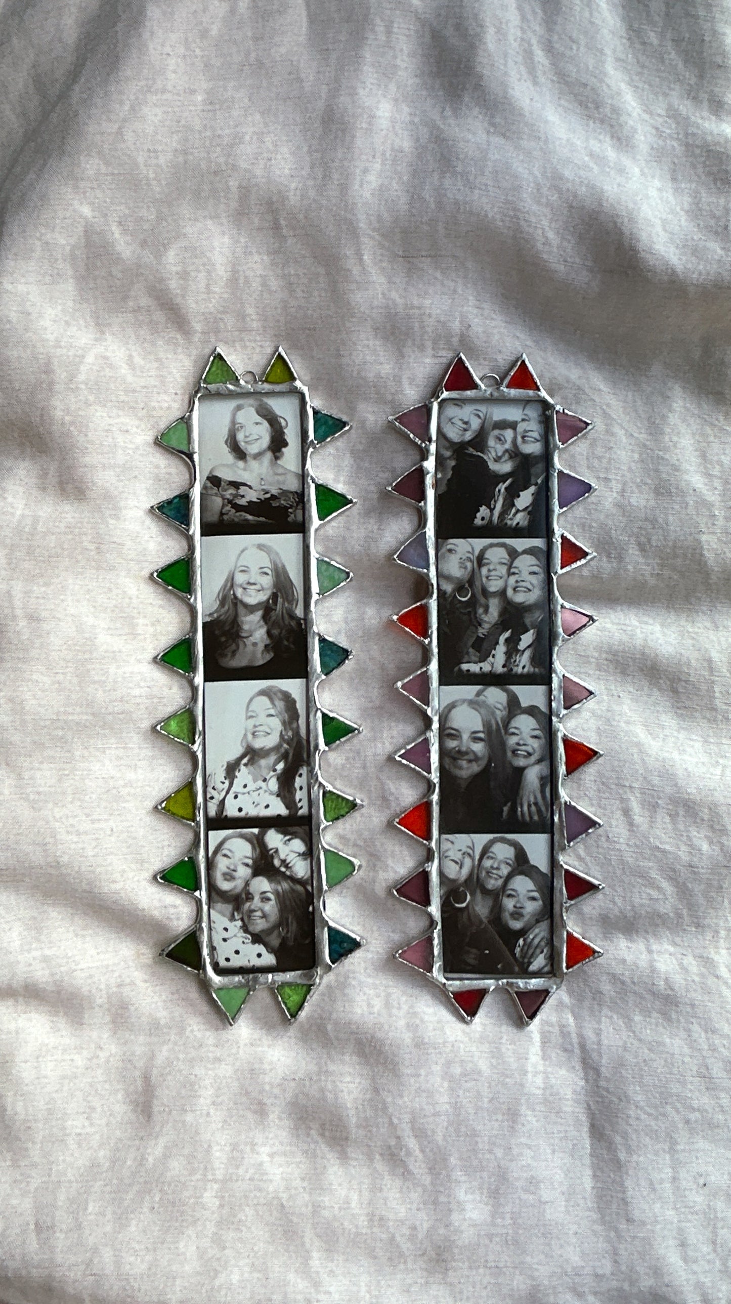 Spike Photobooth Stained Glass Frame Greens