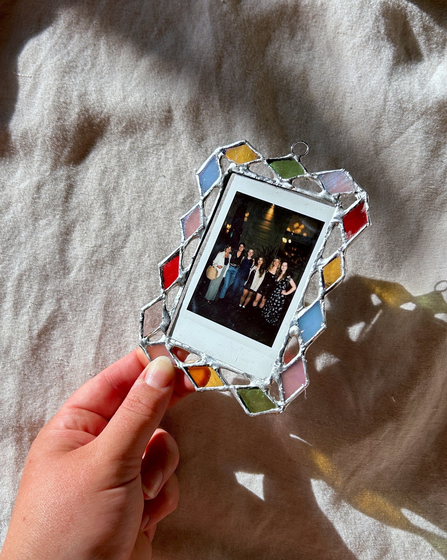 Harlequin Polaroid Frame Red Green Yellow Blue