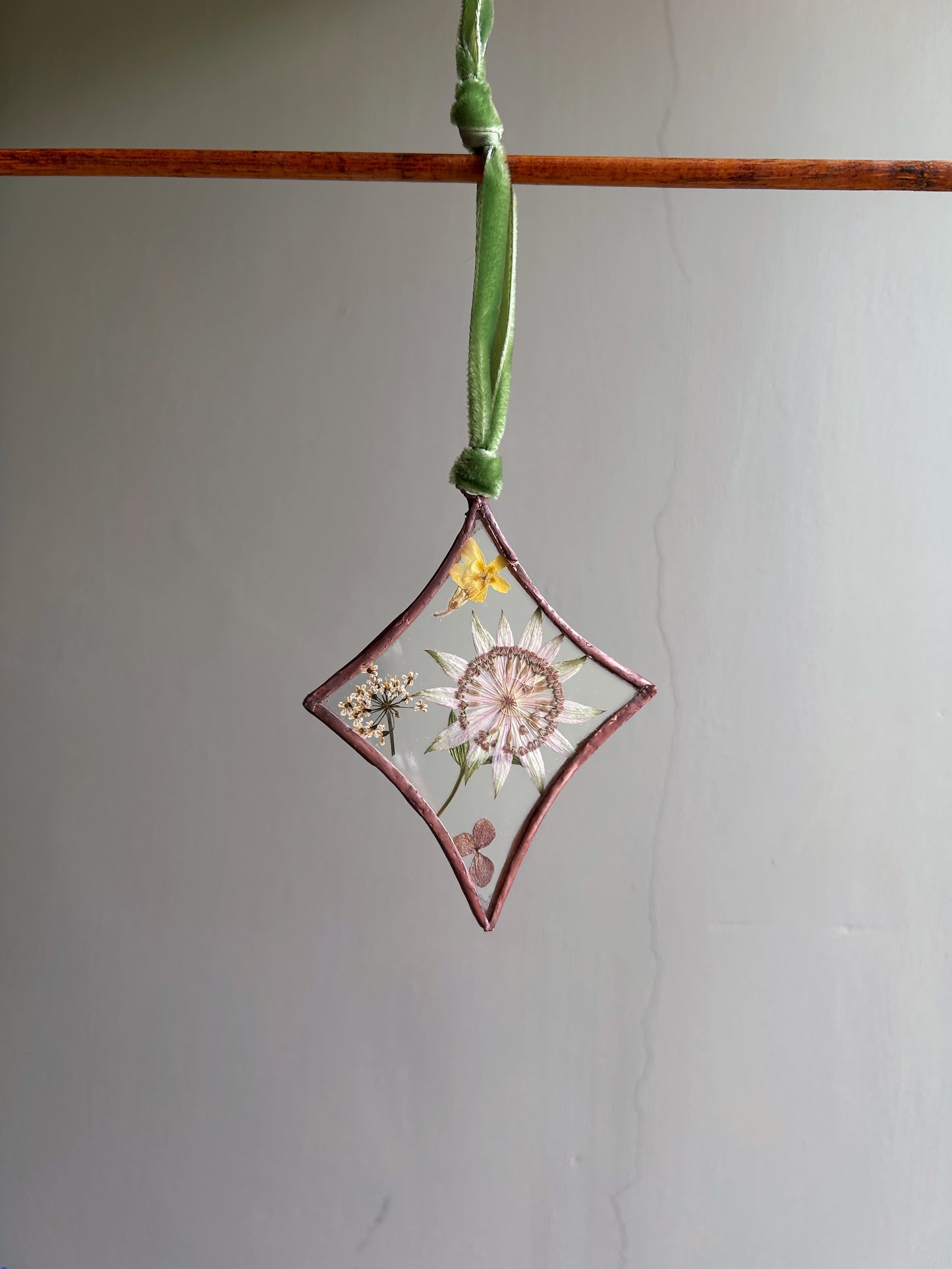 Pressed Flower Star Glass Frame