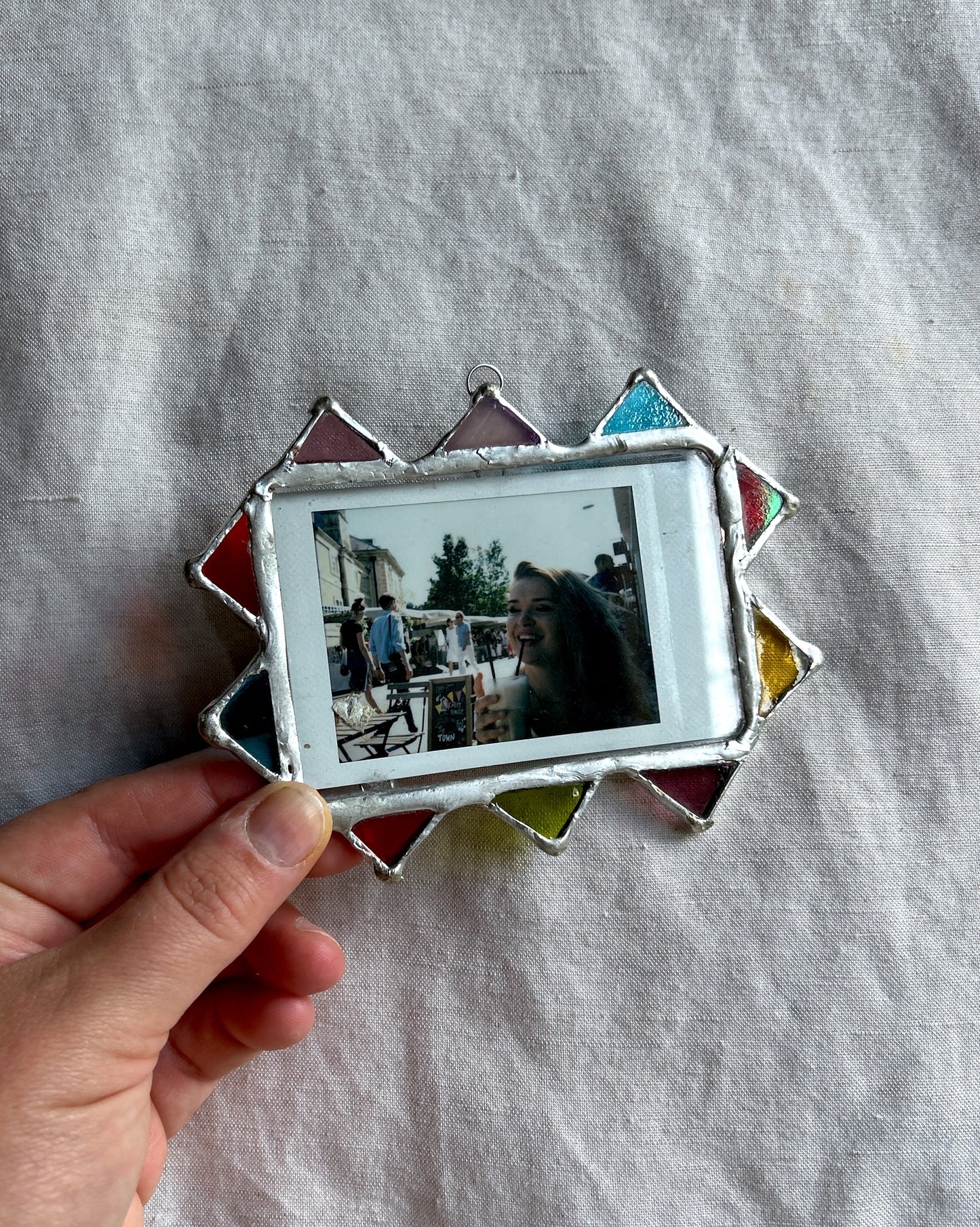 Jester Polaroid Frame Teal Red Green Yellow Pink