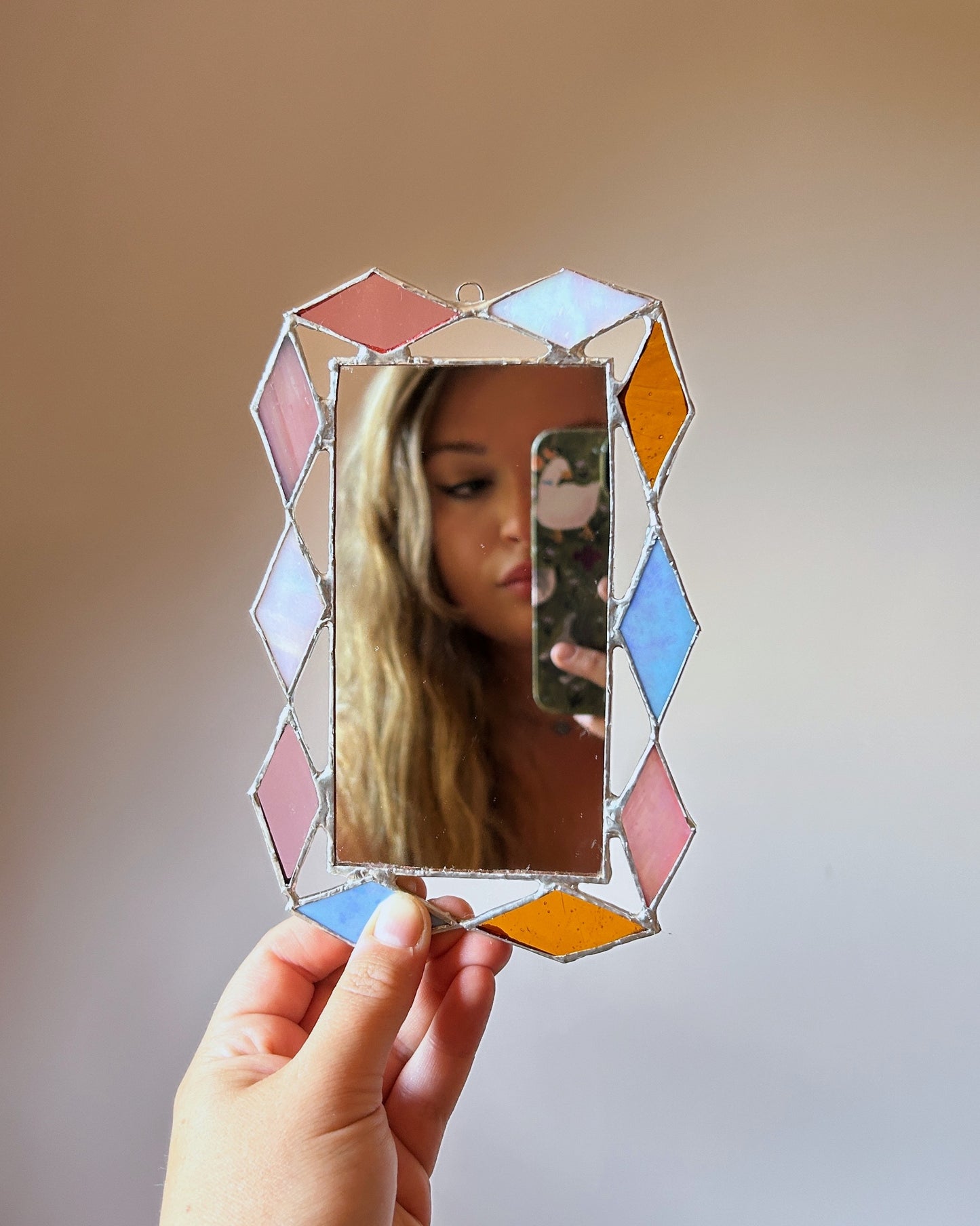 Stained Glass Art Deco Mirror