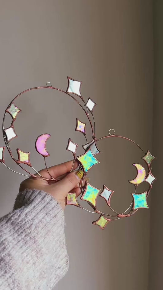 Stained Glass Celestial Wreath